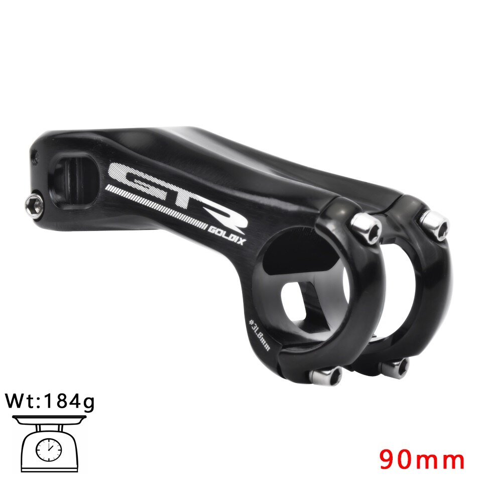 Xc Mtb Fiets Stuurpen 80/90/100Mm-17 Graden Racefiets Stuurpen Negatieve Hoek Hoge-sterkte Ultralight Cnc Fiets Stuurpen: 90mm