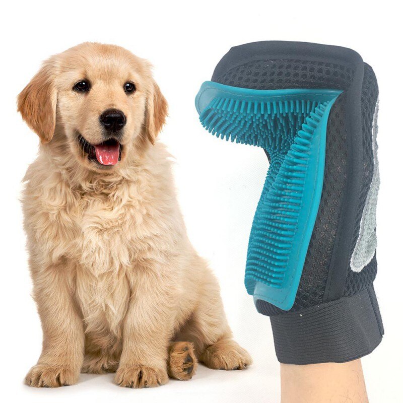 Brosse pour chien de compagnie | Gant de toilettage à Double usage, gant de toilettage de chien doux, peigne de grande paume ronde pour nettoyer les cheveux amples