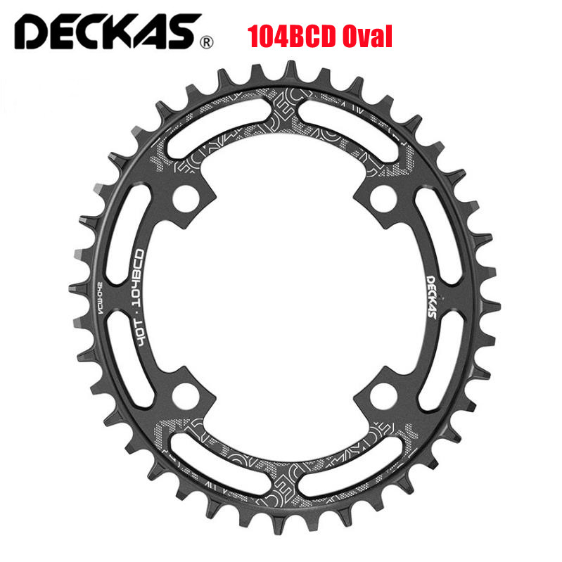 DECKAS 104BCD Bike Chainring 40T 42T 44T 46T 48T 50T 52T Tooth Narrow Wide Chainring Road Bike Mountain Bike Chainwheel 104 BCD: Red / 24-32T