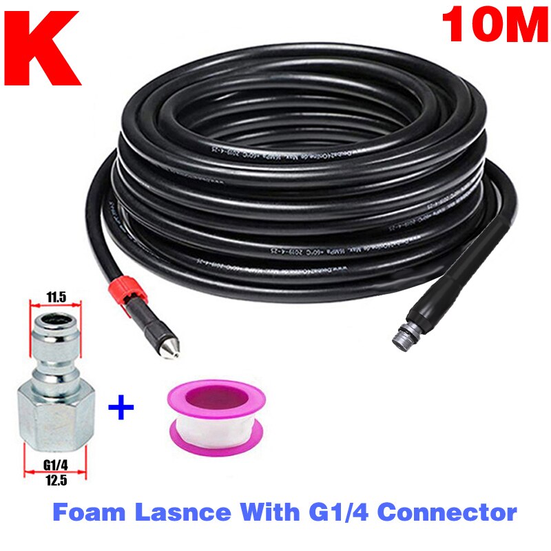 Tuyau de nettoyage de canalisations de furet de ROUE, tuyau d&#39;évacuation d&#39;eau pour Karcher Bosch Nilfisk Parkside, accessoires de lavage: K