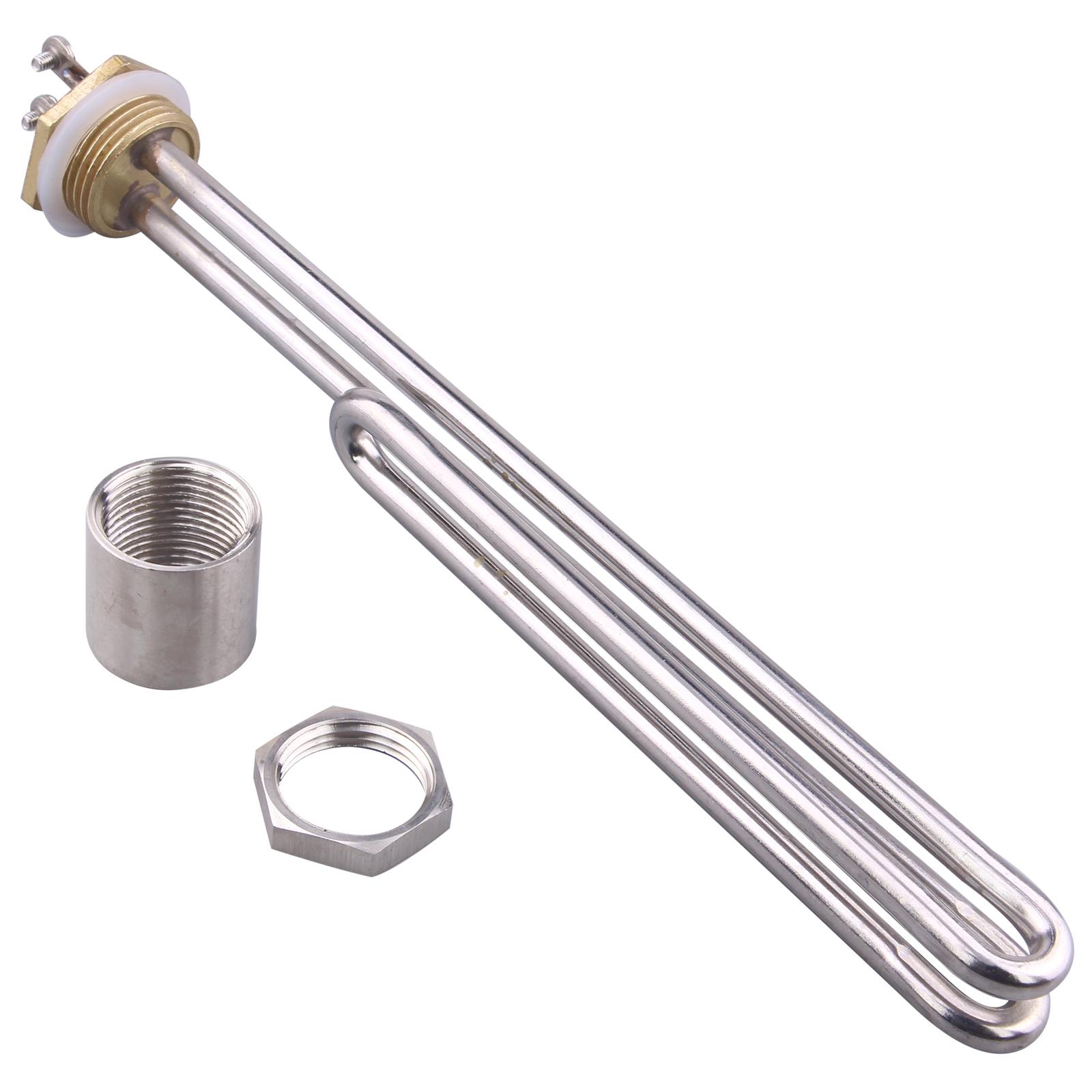 DERNORD Water Heater 220V 2kw 3kw 4kw 5kw Brass Flange 1&quot;BSP / DN25 / 32mm Electrical Fold Back Heater Element Heating Element