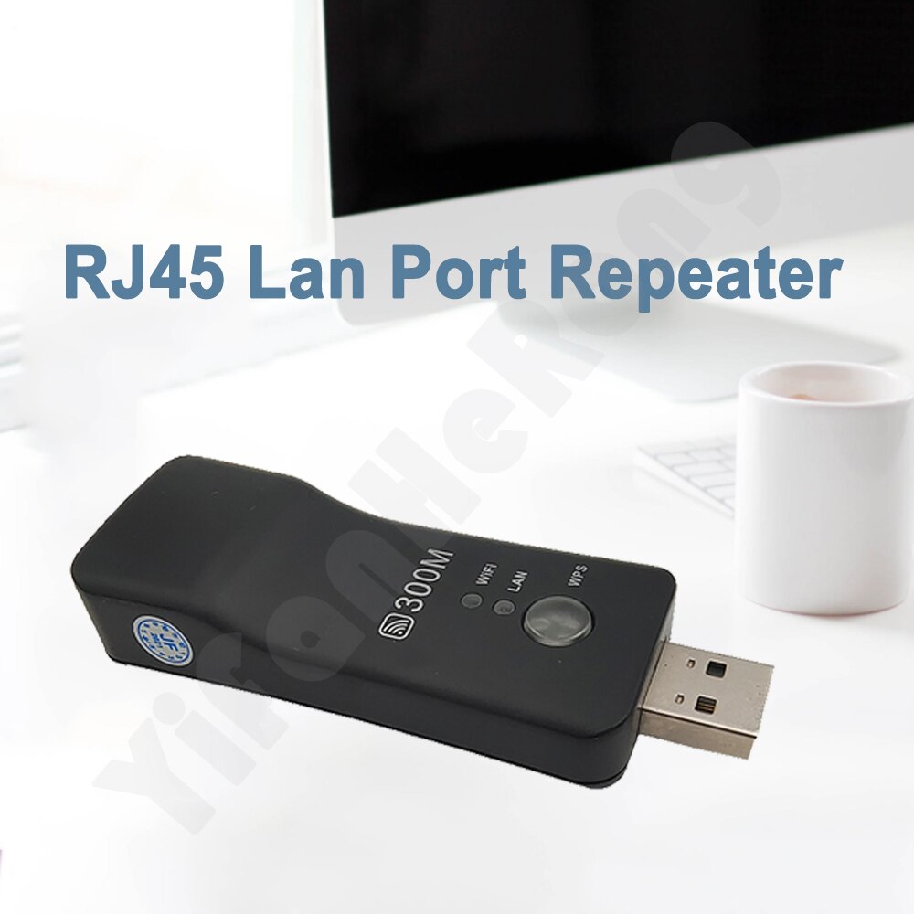 Usb sem fio universal 300mbps para smart tv wifi repetidor adaptador repetidor de rede ethernet para samsung sony lg tv