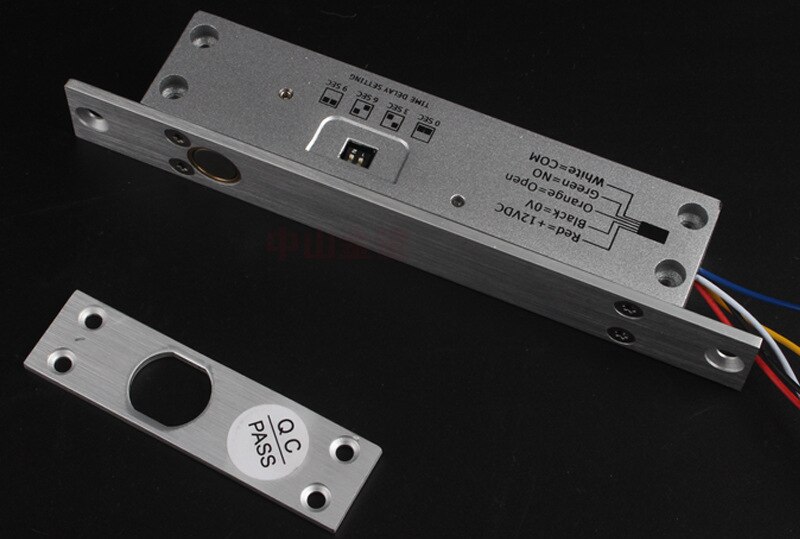 Fail secure fail safe optional Steel DC 12V Electric Bolt Lock Solenoid Electric Door Lock 5 wires feedback lock: fail safe NC model