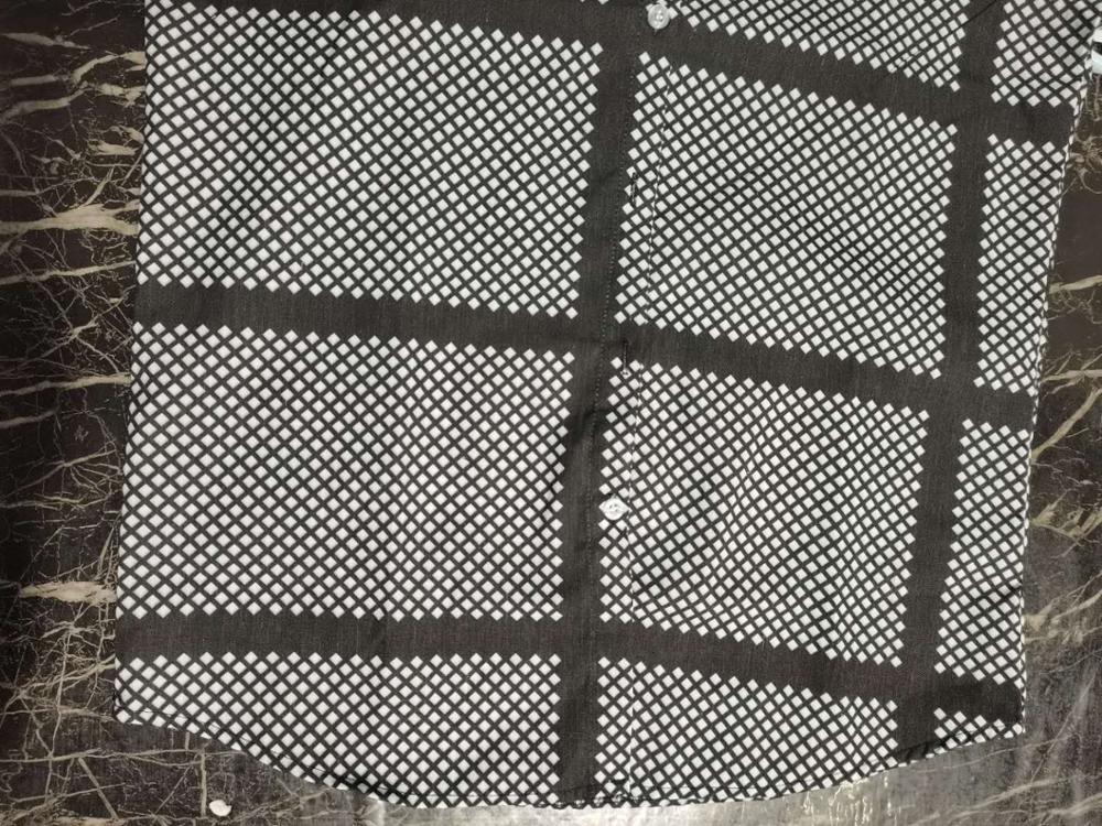 Men Casual Printed Grid shirt Slim Fit Male Social Business Dress Long Sleeved Shirt Men Clothing Soft Comfortable