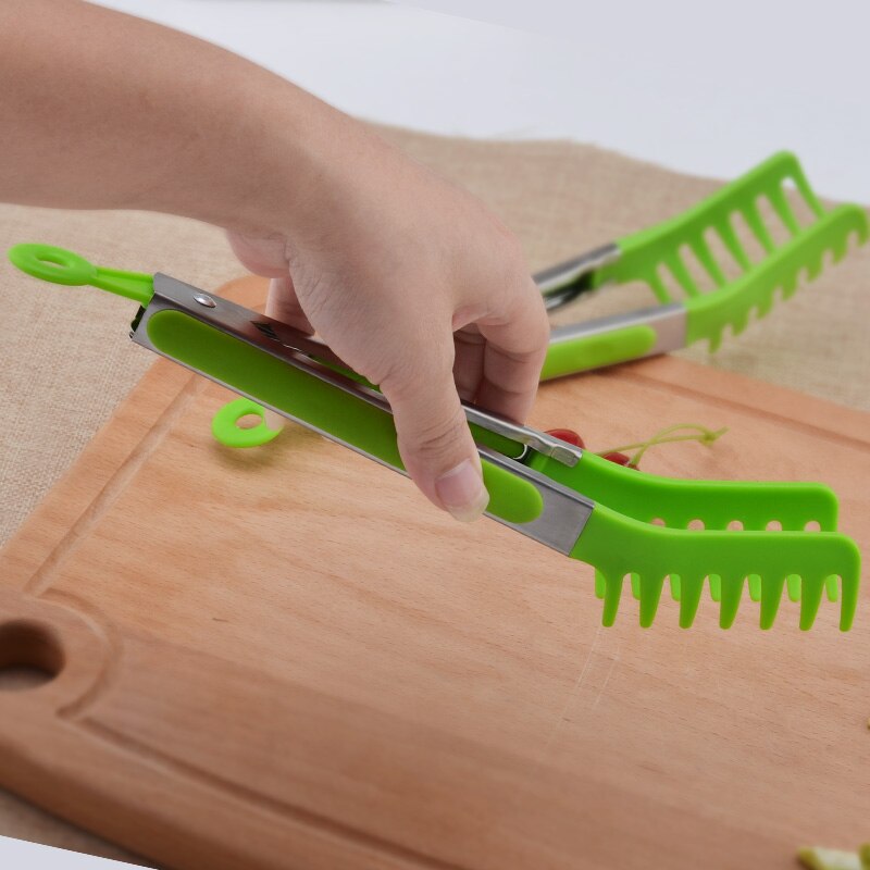 Pinzas creativas para Fideos, utensilios de cocina con mango de acero inoxidable, pinzas para alimento, Pasta, espagueti, accesorios para el hogar