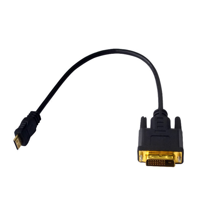 DVI 24+5pin Male To mini HDMI Male Digital Cable Lead PC LCD HD TV Gold-Plated 0.3m