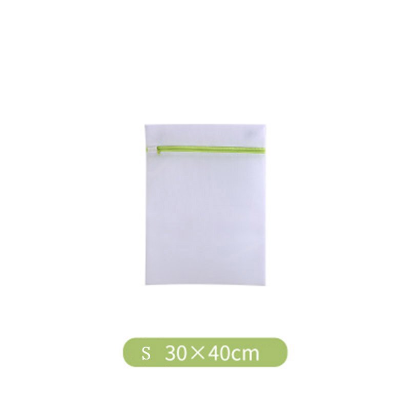Green Zippered Laundry Washing Bags Fine Mesh And Honeycomb Pattern Freshly Net Bags for Washing Machine: Fine Mesh 30-40cm