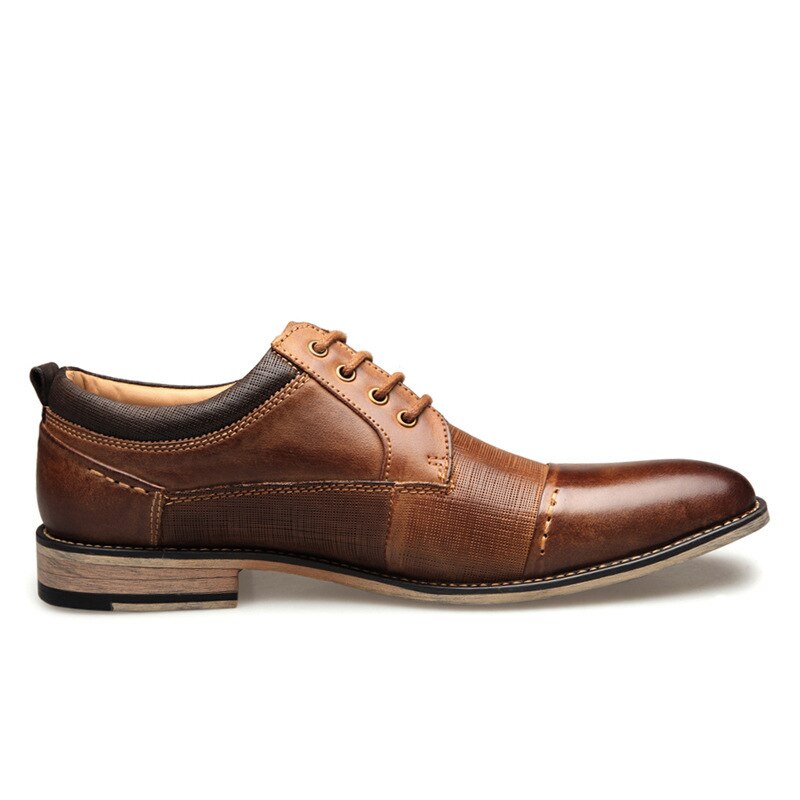 Mazefeng hommes en cuir chaussures formelles à lacets chaussures habillées Oxfords chaussures rétro travail chaussures hommes chaussures habillées