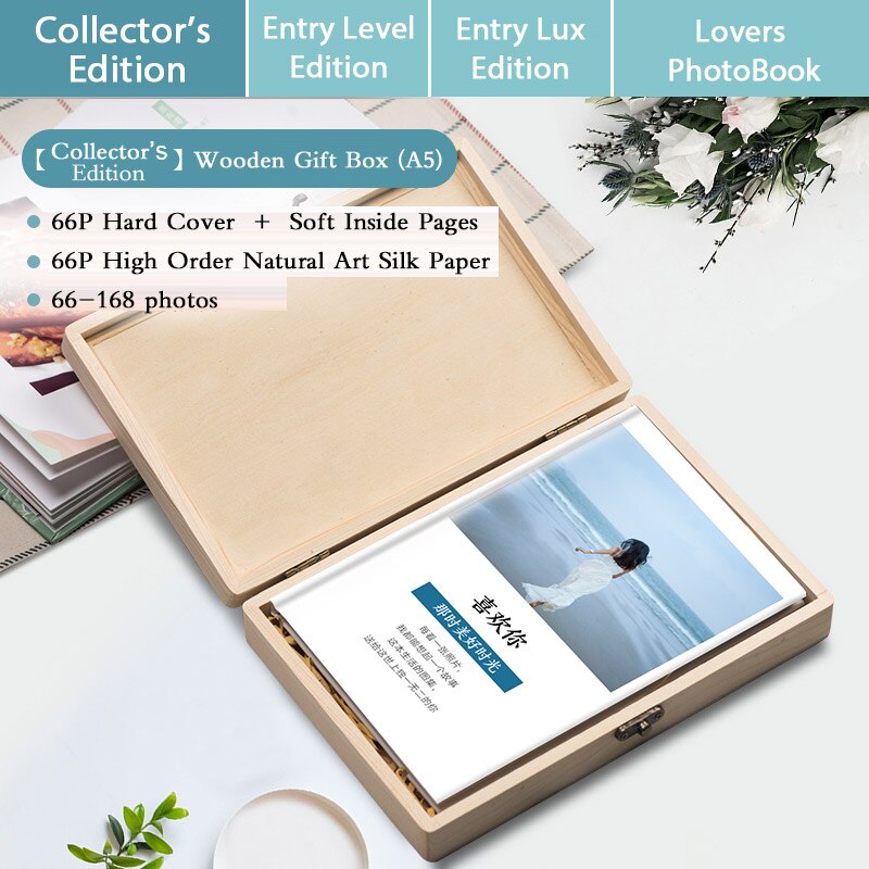 Custom Made Fotoboek Print Uw Foto Album Herdenking Foto Albums Foto Boek Afdrukken Liefhebbers: 66P Collector