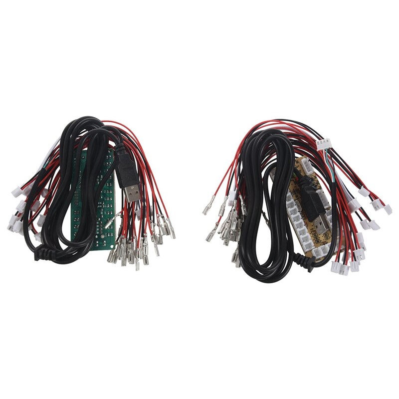 2X Zero Delay Arcade USB ENCODER PC TO JOYSTICK FOR 5PIN JOYSTICK & 2.8MM BUTTON