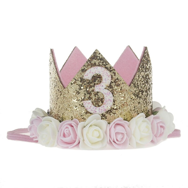 Decoraciones para de cumpleaños de niños, 1, 2 y 3 años, globos de cumpleaños, celebración de bebé, niño y niña, corona de de cumpleaños, sombrero