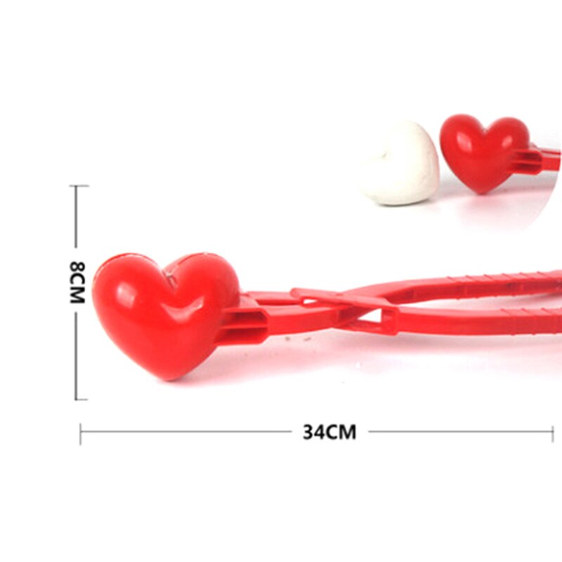 Creatieve Sneeuw Sneeuwbal Maker Clip Maker Rode Liefde Hartvormige Sneeuw Zand Mold Tool Winter Kid Valentines Dag Spel