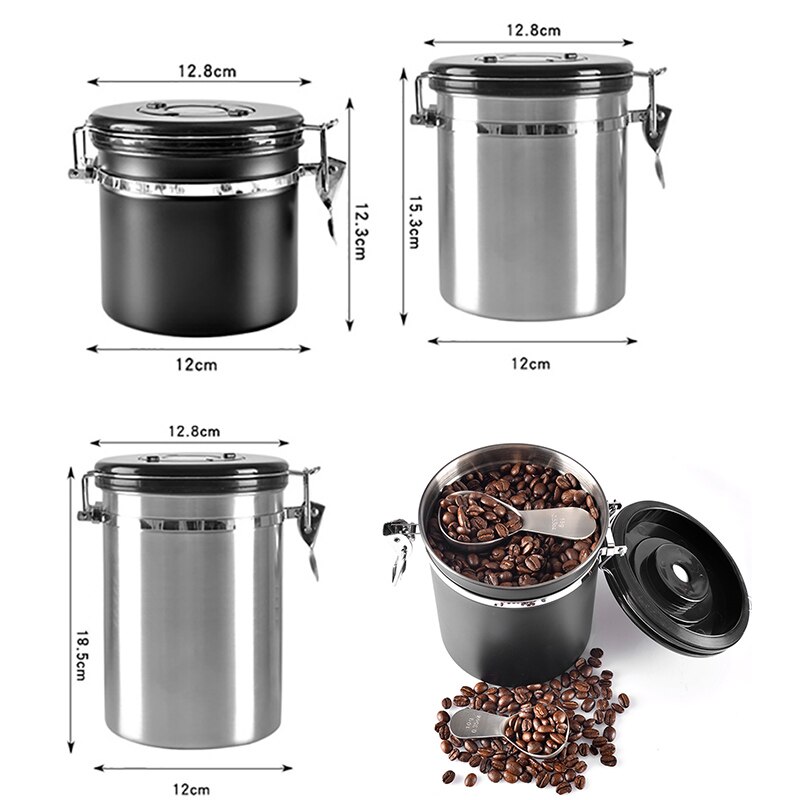 GUNOT Metall Kaffee Behälter Lagerung Kanister Kaffee Lagerung Flasche Edelstahl Kaffee Lagerung Krug murmeln Zucker Tee Container