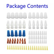 100Pcs High Temperature Resistance Masking Plugs Powder Coating Silicone Cone Plugs Assortment Kit High Temp Silicone Rubber Plu