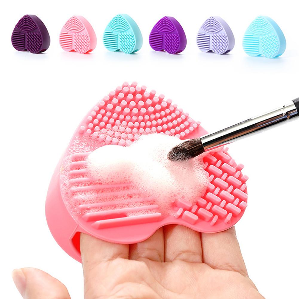 Liefde Hart Wassen Cosmetische Penselen Cleaner Siliconen Make-Up Tool Cleaning Scrubber