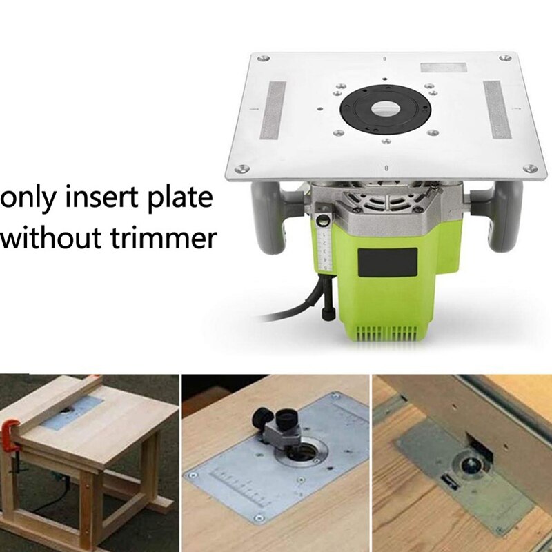 Multi-Functional Aluminum Router Table Insert Plate Trimmer Engraving Machine Woodworking Bench Router Plate