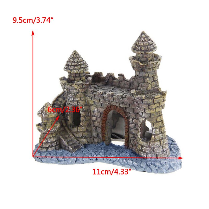 Polyresin kasteeltoren aquarium ornament aquarium decoratie accessoires