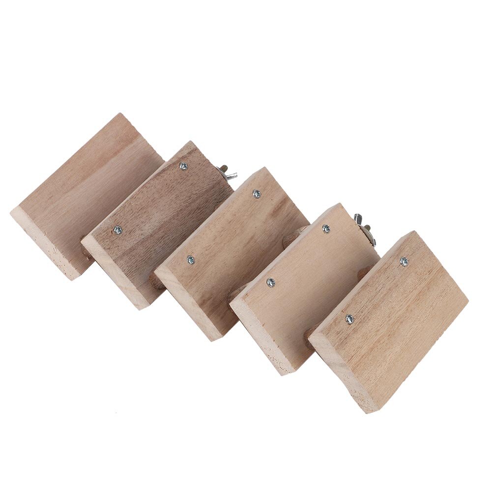 Escalera para hámster de 5 capas, juguete de madera Natural, escalera para hámster, escalera para loros, juguete para escalar, escaleras, juguetes para mascotas, accesorios para jaula de , juguetes para mascotas