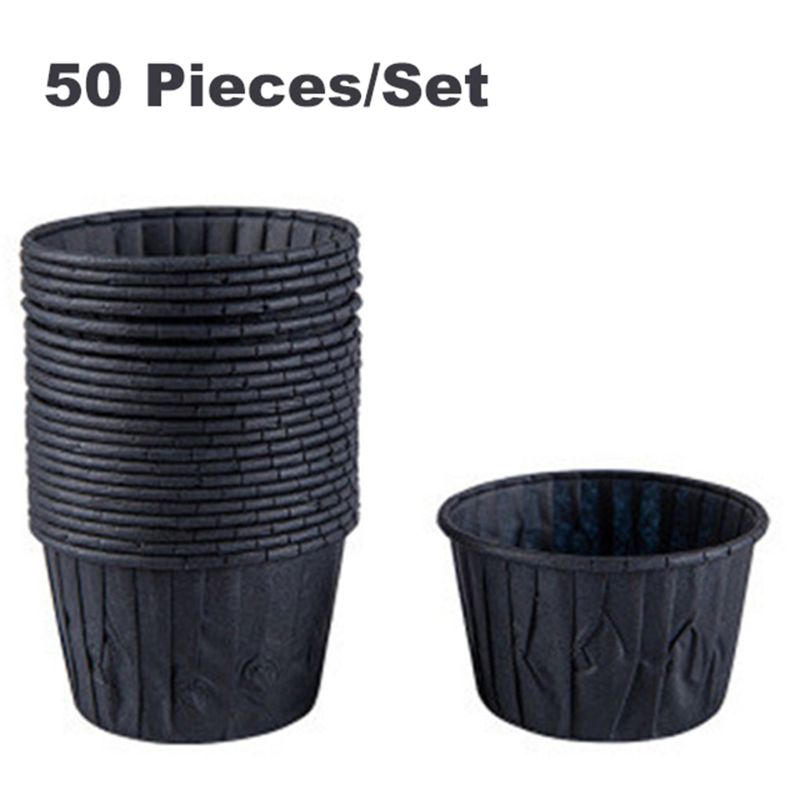 50pcs Muffin Cupcake Paper Cup Oilproof Cupcake Liner Baking Cup Tray Case X6HC