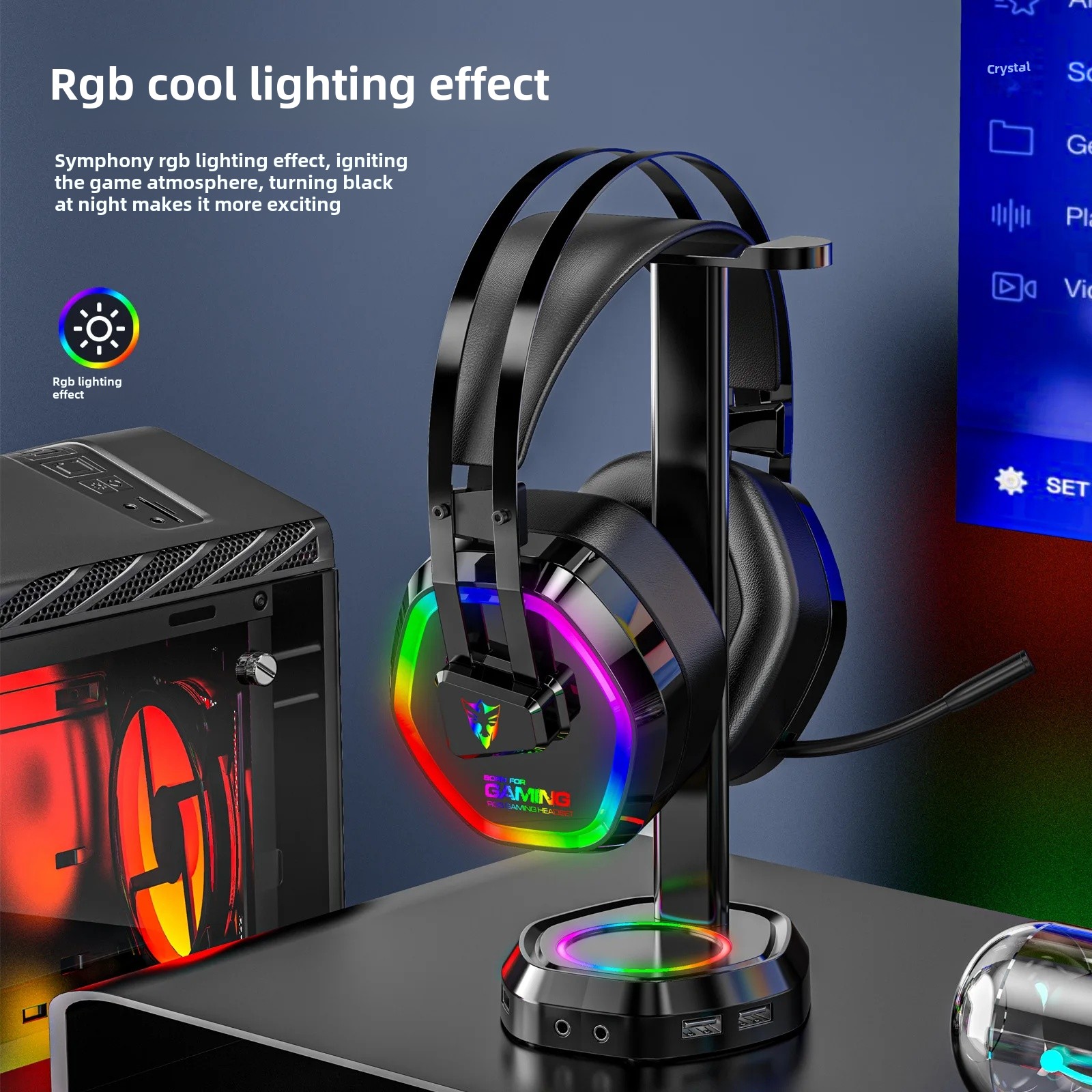 G607 Bedrade gamingheadset Neutraal 7.1-kanaals Esports-gefactureerd met microfoon voor meeslepende audio-ervaring: YELLOW