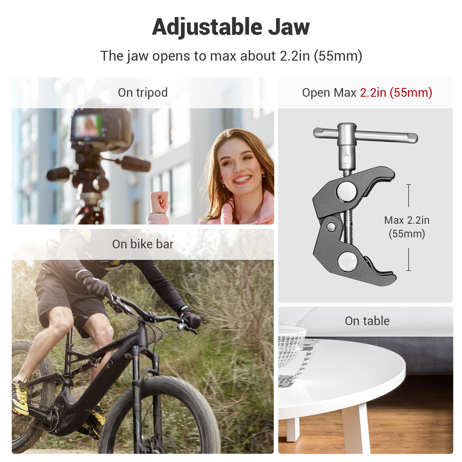 Braçadeira em forma de caranguejo multi-funcional smallrig com braço mágico ballhead 2164