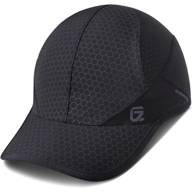 GADIEMKENSD Stretch Running Hat with Soft Brim, Quick Dry, Unstructured, Unisex-Adult: Khaki