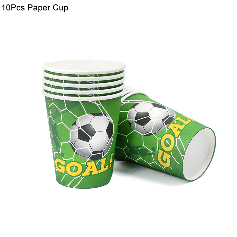 Soccer Party Disposable Tableware Paper Plates Cups Napkins Tablecloth Kids Boys Football Birthday Party Decoration Supplies: plum