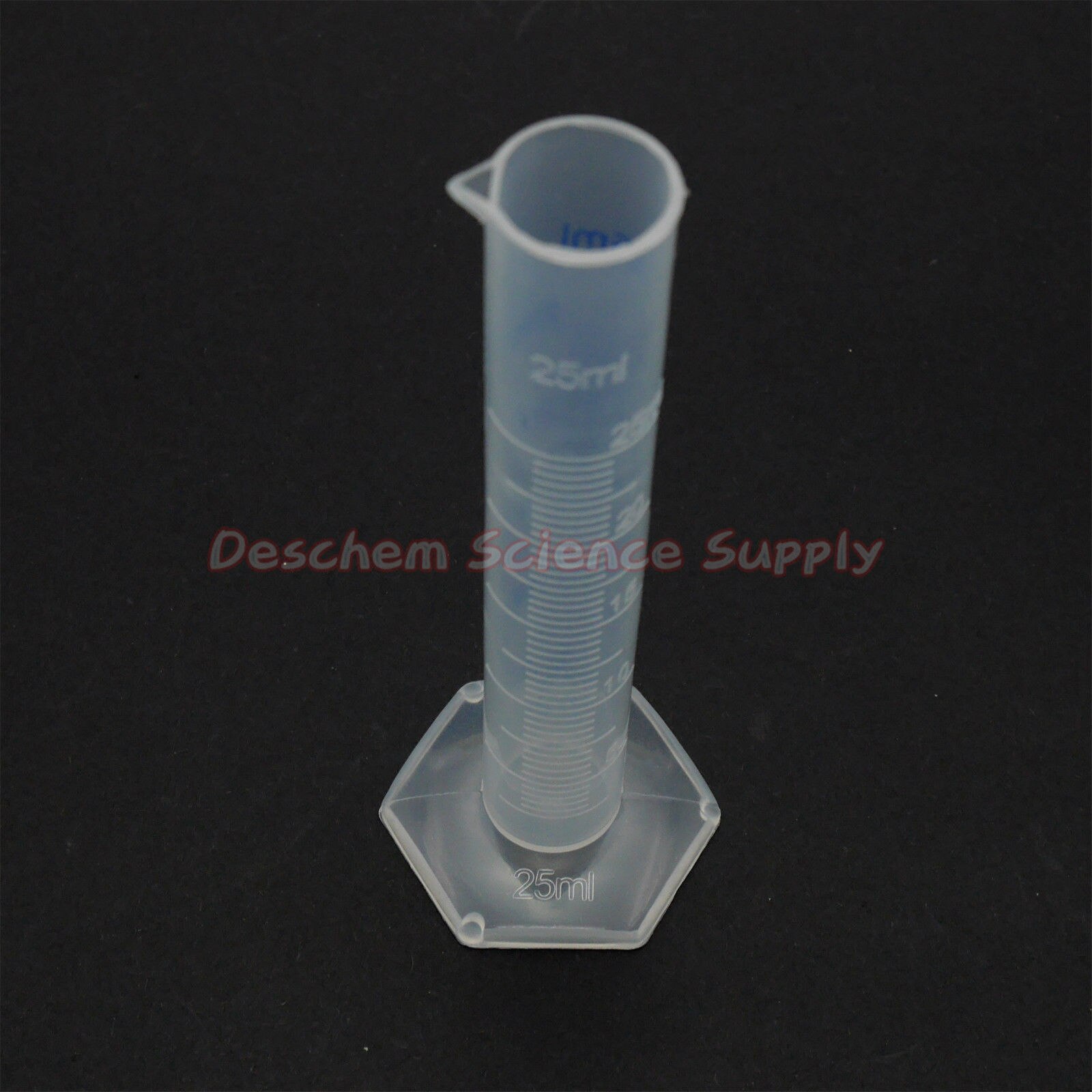 2PCS 25mL Polypropylene Measuring Cylinder,Blue Graduate,PP Plastic Labware