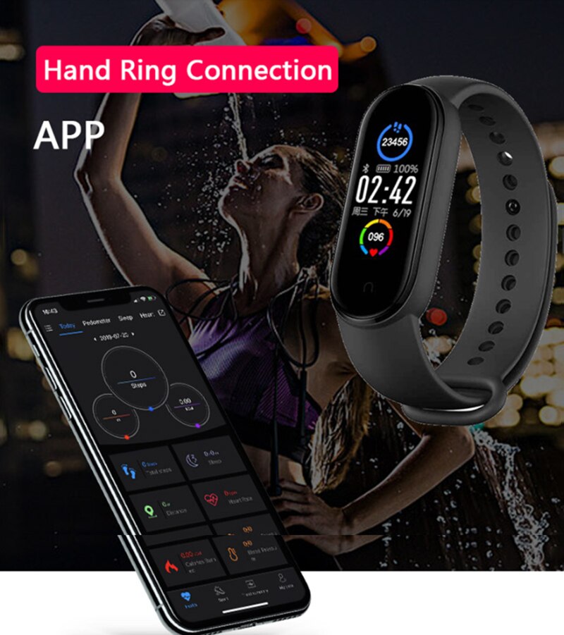 M5 Smart Band Fitness Tracker Smart Horloge Smarthwatch Armband Hartslag Bloeddruk Smartband Monitor Gezondheid Polsband