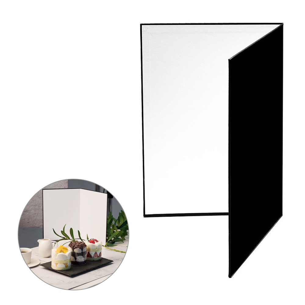 A3 Size Double-sided Thickened Photography Cardboard Paperboard Black White Silver Folding Reflector Reflective Board
