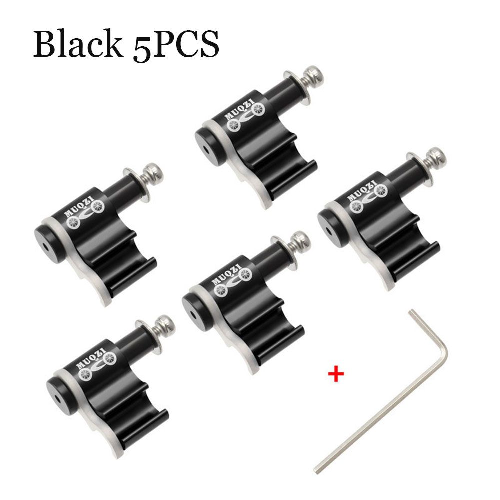 MUQZI Bike Cable Grip Adapter Guide Bicycle Oil Tube Fixed Conversion Seat Wire Trap Brake Line Pipe Tubing Alignment Organizer: Black-5pcs