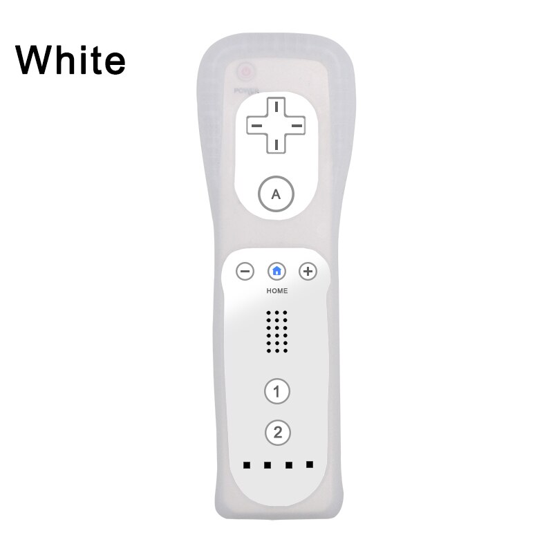 Controller Gamepad remoto Wireless 2 in 1 per Nintendo Wii Nunchuck con custodia in Silicone sensore di movimento SYNC Gamepad: White remote