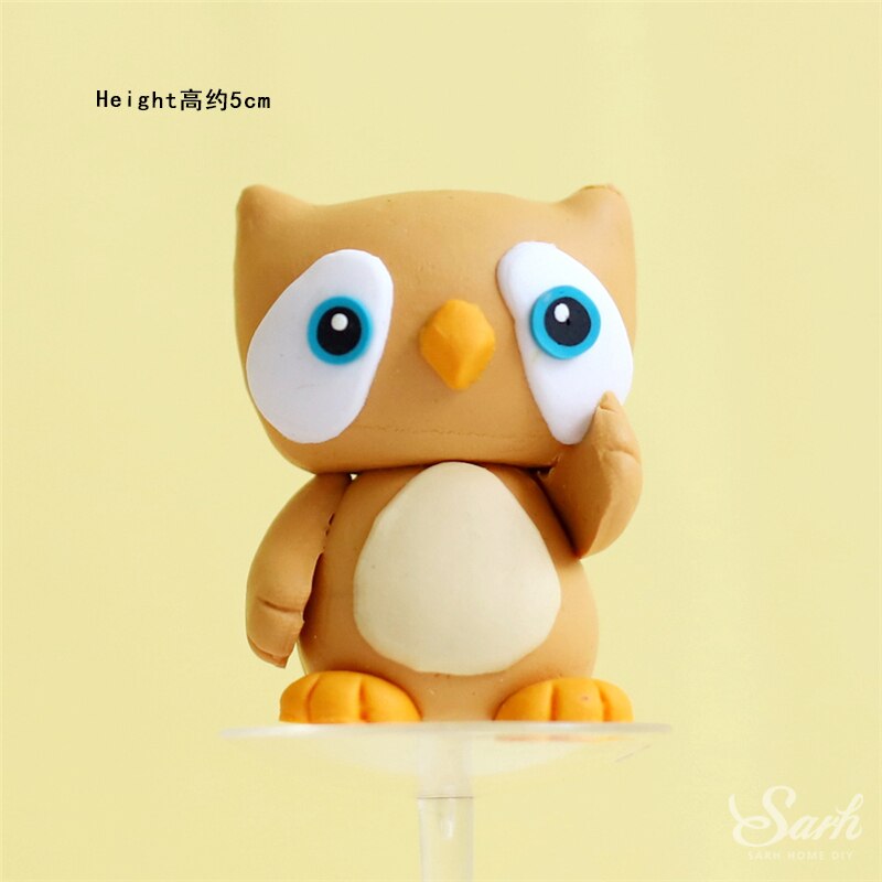 Sika-décoration de gâteau cerf Lion chouette champignons | Décoration de fête d'anniversaire, ours Animal réception pour bébé, fournitures de pâtisserie pour enfant, d'amour de mariage: Owl