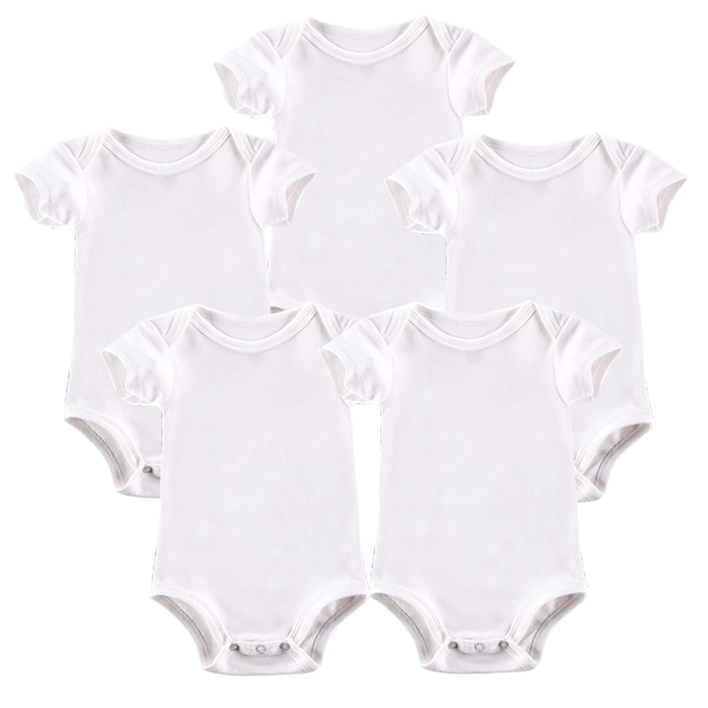 5 stuks/partij baby bodysuits newborn kleding body bebe korte mouw wit zomer merk baby jumpsuit baby meisjes jongens kleding