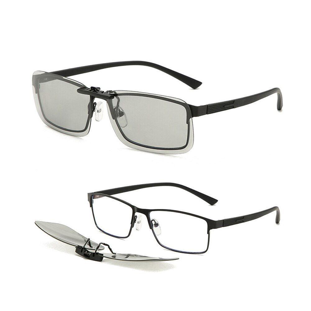 Clip on Sun Glasses for Men Photochromic Glasses Night Vision Sunglasses with Free Box Polarized Clip on Sunglasses