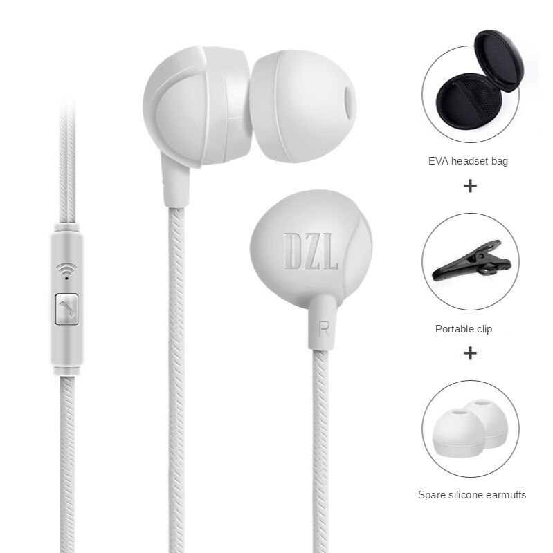 Écouteurs intra-auriculaires filaires  mp3 pour iphone, samsung, huawei, oppo, apple, xiaomi, vivo: Sac pour écouteurs de haute qualité, choix de 99 personnes, blanc brillant
