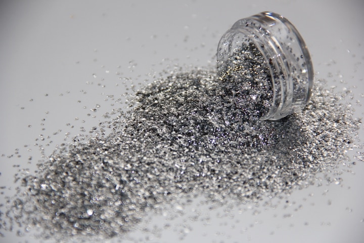 Glitter prata
