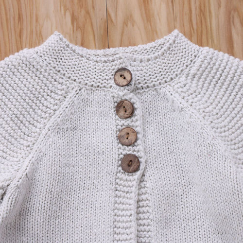 Herfst Winter Leuke Meisjes Jongens Lange Mouw Button Truien Warme Truien Kleding Outfit 1-8Y