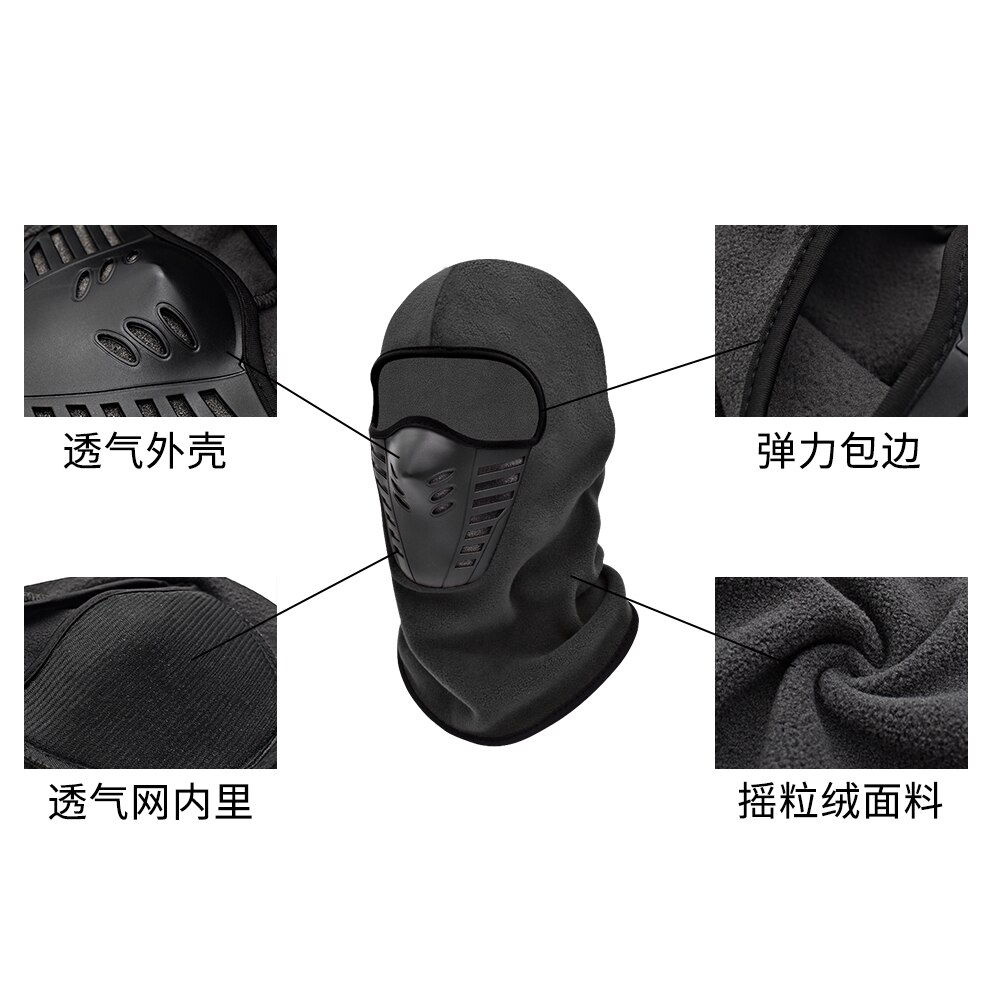 Winter Balaclava Fleece Motorcycle Full Face Mask Windproof Skiing face shield Motorcross Hat Neck Warmer Helmet Mask