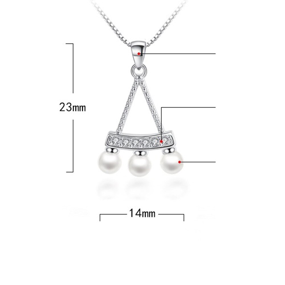 NEHZY-collar con colgante de plata de ley 925 para mujer, joyería de , collar de perlas de circonita de cristal de , 45CM de longitud
