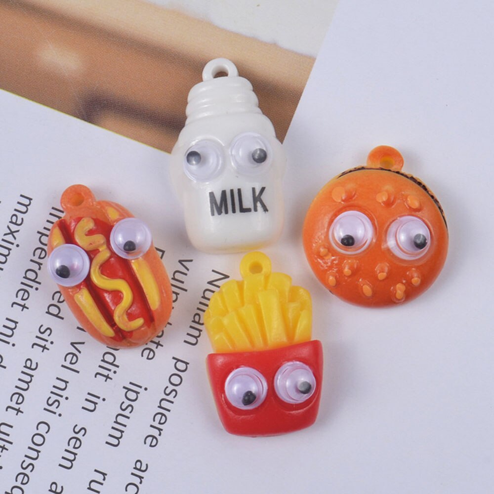 5Pcs Mini Candy Simulated Ice Cream Fruit Kitchen Foods Cute Cartoon Children Toys Phone Case Accessories DIY Decoration Craft