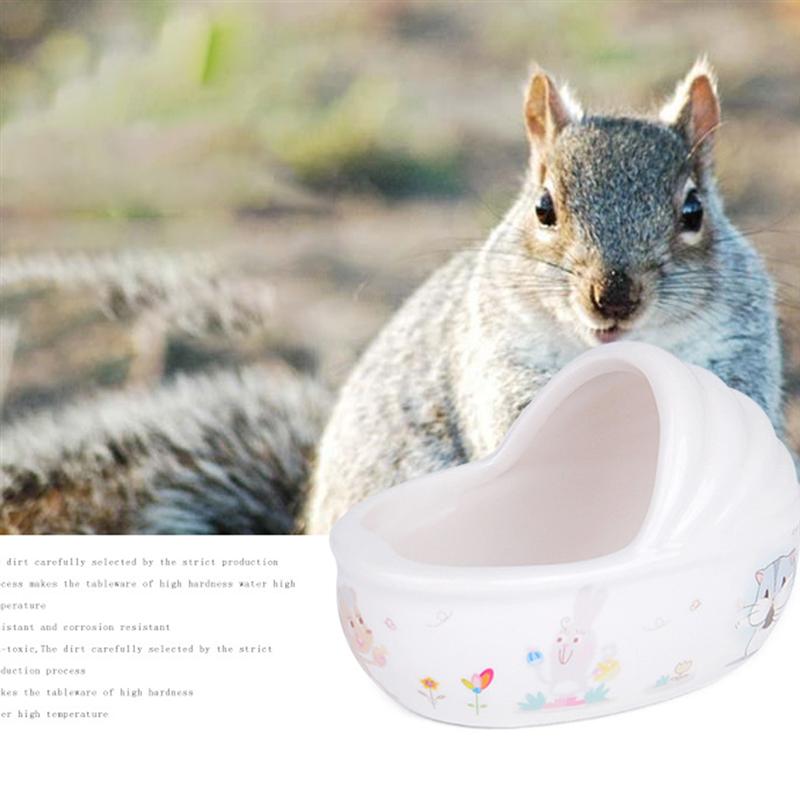 Cerámica pequeña para mascotas, Chinchilla, Hamster, arena, cuarto de baño, casa, contenedor para mascotas, Hamster, baño de cerámica, bañera limpia (blanca)