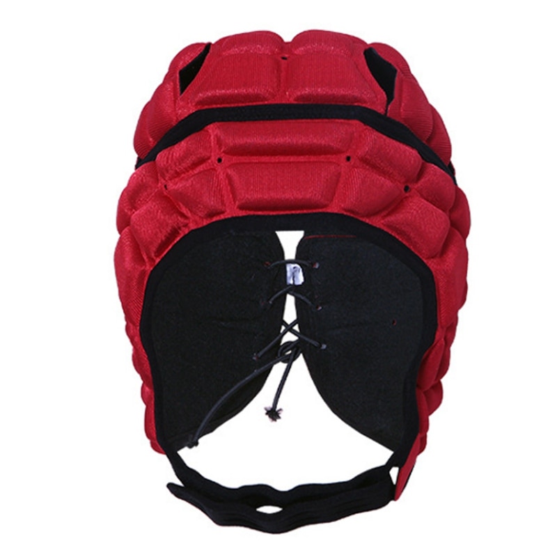 Kids Football Helmet - Soft Padded Headgear - Anti-Collision Head Protection for Young Players: Red