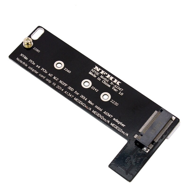 NVMe M2 SSD Converter Card to for Apply Mac Mini A1347 MEGEN2 MEGEQ2 Adapter Raiser PCI Express NGFF 760P 600P Riser Ca