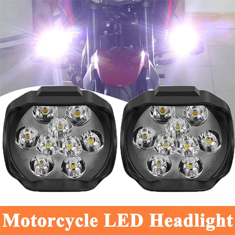 2 Stuks 6 Led Motorfiets Extra Koplamp Voor Elektrische Voertuig Extra Koplamp Hoge Helderheid Spots Lamp Autolichten