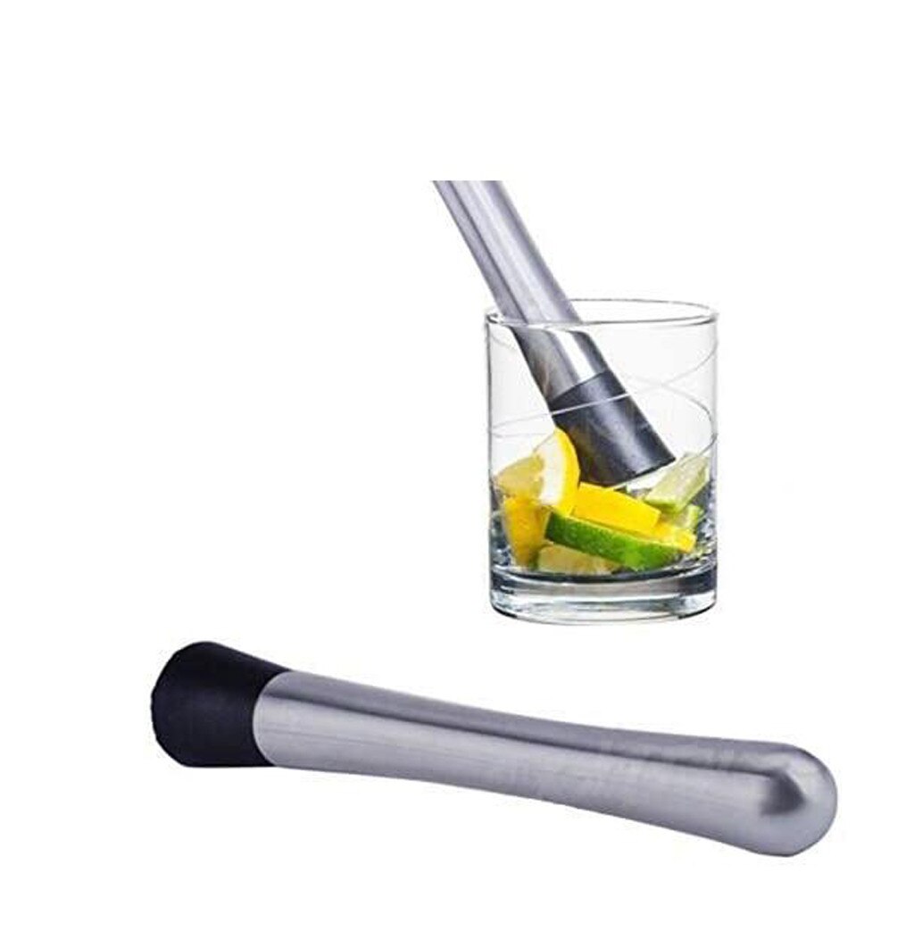 Bâtonnet mélangeur de vin en acier inoxydable, agitateur à Cocktail, écrasement à la main, boisson de fruits, glace écrasée, outil de bar pour la maison