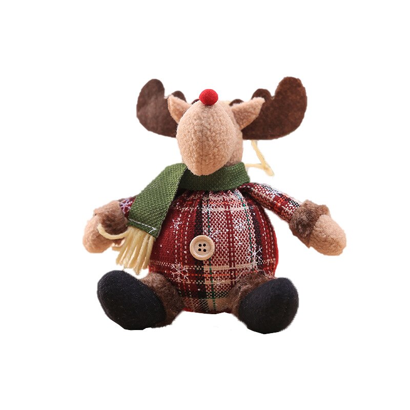 Joyeux noël ange poupée père noël Elk en peluche poupée jouets pour la maison ornements arbre suspendus fête décoration enfants nouvel an