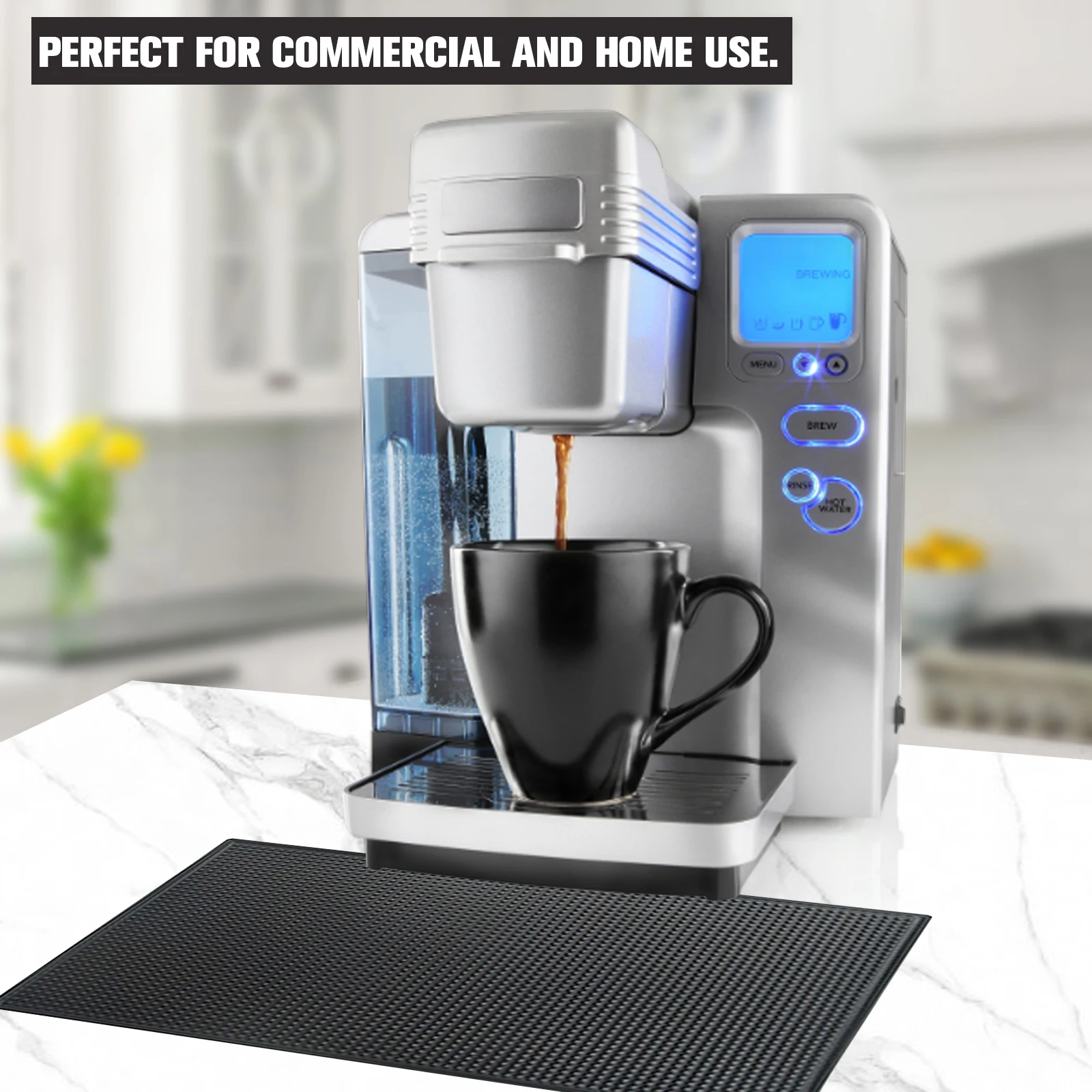 Bar matt Gummi Kaffee Bar Matten Anti-Rutsch-PVC-Tasse matt wasserdichte hitze beständige Abfluss matt für Bar Cafe Barista Cocktail Barkeeper