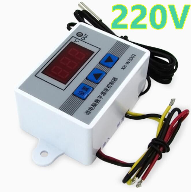 XH-W3002 Temperature Controller 220V 12V 24V LED Digital Control Thermostat Microcomputer Switch Thermoregulator Sensor 30% Off: C 220V