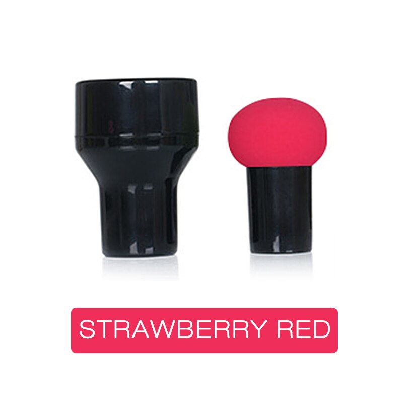 Make-Up Foundation Spons Cosmetische Puff Mushroom Beauty Tools Voor Make Up Droge En Natte Make Up Foundation Brush Paddestoel Hoofd: Strawbeerry red